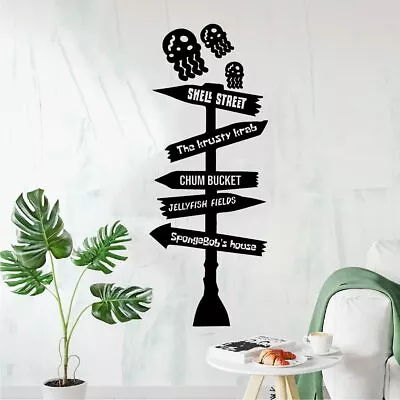 £20.87 • Buy Spongebob Sign Pathway Wall Sticker Vinyl Art Decal Decor Kids Room Home