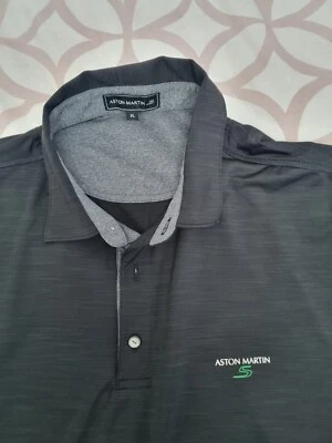 £24.99 • Buy Genuine Aston S Martin Merch Polo Shirt Black Green Racing F1 Size XL Spandex 