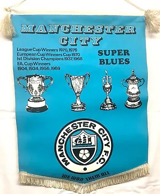 Manchester City Vintage Football Honours Pennant We Won Them All • £34.95