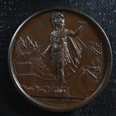 Lieut. General Lord Lynedoch Capture Of San Sebastian 1813 Bronze Medal 41 Mm • $202.38