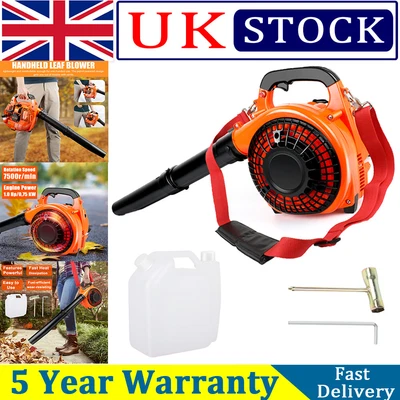 £65.99 • Buy 26CC 2 Stroke Petrol Powered Garden Snow Leaf Blower Handheld Air Cooled Engine
