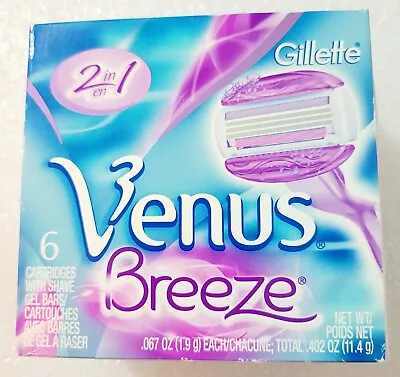 Gillette Venus Breeze Razor Blade Shaver Cartridges Refills 6 Count • $24.99