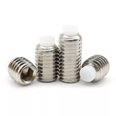 M2-M12 304 Hex Socket Allen Head Plastic Nylon Point Tip Grub Bolt Set Screw • $3.51