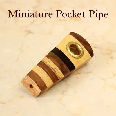 Bee Sting Hand Crafted Mini Pocket Smoking Pipe Premium Wood Pipe • $12.95