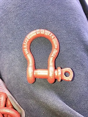Crosby 2 Ton Shackles USA 1/4 In. Red - New • $12