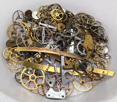 Large Lot Small Watch Parts Gears Movements Hands Crowns Gasket Balance Vintage • $19.50