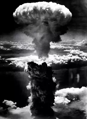 Nuclear Explosion Mushroom Cloud Atomic Bomb Nagasaki Japan Photo Poster Print • $21.99