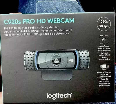 Brand New! - Logitech C920S Pro Full HD 1080p 30fps Webcam  With Privacy Shutter • $38