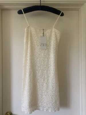 £6.99 • Buy  SOLD OUT  Zara Cream Lace Bodycon Dress. Size Medium. BNWT. Summer/Holiday
