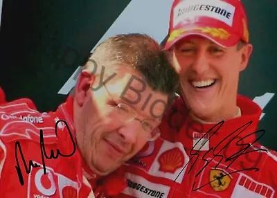 Michael Schumacher & Ross Brawn Ferrari Beautiful Formula 1 Signed 7x5 Photo • $7.57