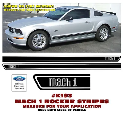 K193 Ford Mustang - Mach 1 Lower Rocker - Side Stripe Decal Kit - Licensed • $79.95