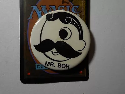 2-1/8  Mr. Boh National Brewing Bohemia Beer Cello Pinback Button • $20