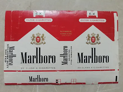 Opened Empty Cigarette Soft Pack--84 Mm-Singapore-Marlboro-red • $2