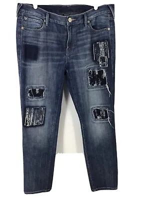 TRUE RELIGION Cameron Slim Boyfriend Distressed Medium Wash Jeans 30X29 • $15.75