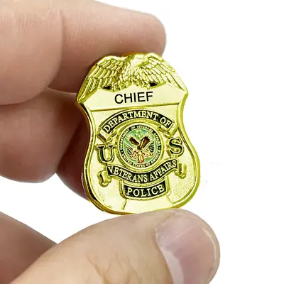 $13.99 • Buy BL7-015 VA Veterans Affairs Police CHIEF Administration Officer Shield Lapel Pin