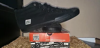  Vision Street Wear Men's Suede Hi Top Retro BLACK Skate Shoe Size US 13 USED • $225