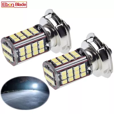 2 X 6V DC P26S 56 SMD LED White Motorbike Motorcycle Headlight Bulb Lamp 6000K • $14.89