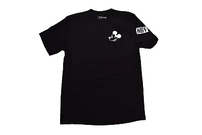 Neff X Disney Mens Mickey Mouse No Worries Graphic Black T-Shirt NWT S M L XL • $11.99