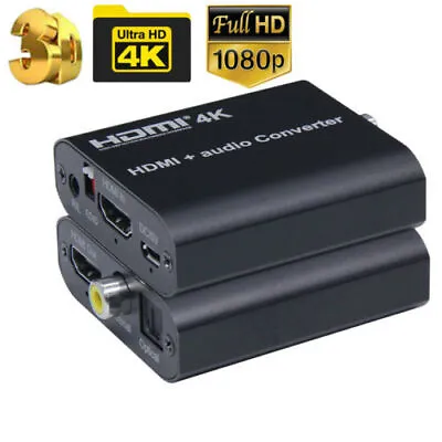 UHD 4K HDMI Audio Extractor Splitter 5.1CH Toslink SPDIF Coaxial R/L Converter  • $24.99
