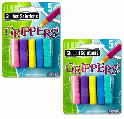 £3.99 • Buy Pencil Grippers Easy Handwriting Learning Students Funky Grip Roll 5 In A Pack