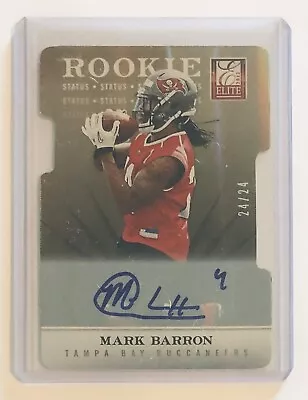 Mark Barron 2012 Elite Status Die Cut Auto RC 24/24 Jersey # Buccaneers Alabama • $24.99