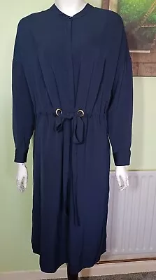 NEW Anthology Women's Blue Belted Shirt Dress UK 20 • £25.99