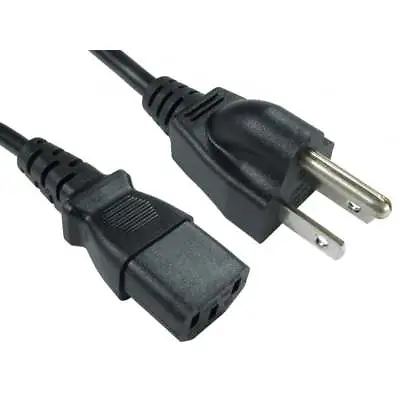 £5.79 • Buy 2m US USA American 3 Pin Plug To IEC C13 Mains Power Cable Kettle Lead 2 Metre