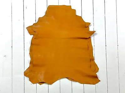 £39.99 • Buy 1mm Dyed Veg Tan Suede Sheepskin Leather Craft Half/whole Hide - Caramel Tan