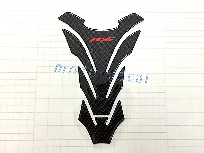 3D Real Carbon Fiber Fits YZF R6 YZF-600 Emblem Tank Decal Protector Pad Sticker • $19.30