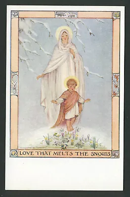 Medici Society 1930s Postcard MARGARET W. TARRANT LOVE THAT MELTS THE SNOWS • $7