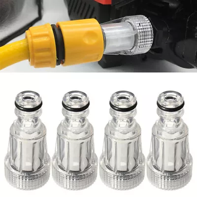 4x Water Filter For Karcher High Pressure Washer Hose Tap Connector Inlet 3/4 • £5.79