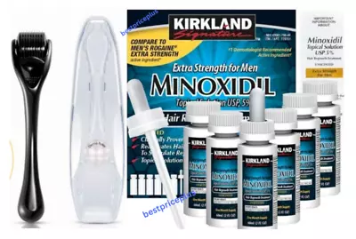 Kirkland Minoxidil 5% Extra Strength 1 To 12 Months Supply W Derma Roller .55MM • $23.99