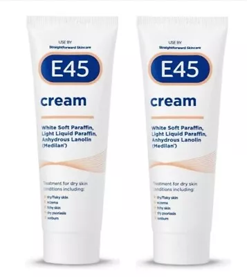 2X E45 Cream | Treatment For Dry-Itchy-Eczema & Sensitive Skin | Moisturiser 50g • £8.95