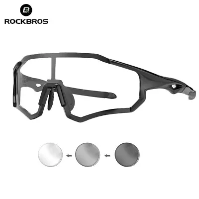 ROCKBROS Bicycle Cycling Photochromic Sunglasses Full Frame Bike Sports Glasses • $26.89