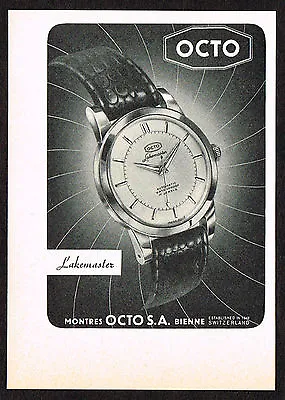 1950s Vintage Octo Watch Lakemaster Print Ad • $19.97