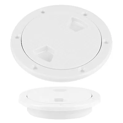 4in ABS Deck Plate Round White Anti-UV Corrosion Resistant Screw Out Boat • $10.72