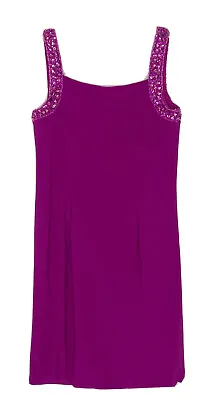 NEW Girl's LEXIE Mon Cheri TWEEN FUCHSIA Beaded Straps Short DRESS Size 14 New • £60.31