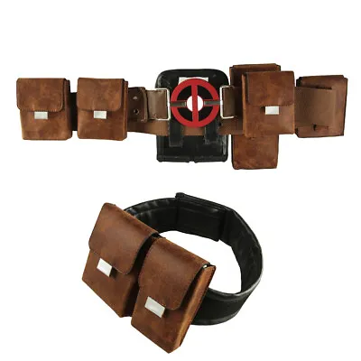 Deadpool 2 Wade Wilson Cosplay Costume Props Gloves Battle Belt Holsters Parts • $59.48