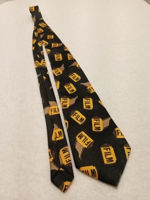 $18.99 • Buy 35mm Film Roll Necktie ~ Black Novelty Tie Adult Size ~ Excellent Used Condition