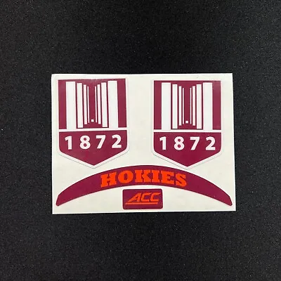 Virginia Tech Hokies 1872 Mini Football Helmet Decal Set • $25