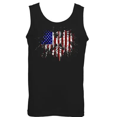 £11.99 • Buy American Eagle Flag Mens Vest USA Patriot Independence Day July 4th Holiday