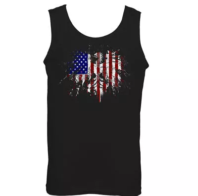 American Eagle Flag Mens Vest USA Patriot Independence Day July 4th Holiday • £11.99