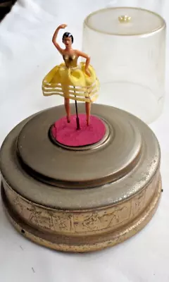 Vntg Cody Domed Music Box - Spinning Ballerina - Plays Viennese Waltz Works Well • $59