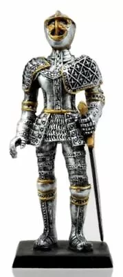 Medieval French Knight Dollhouse Miniature Figurine 4 H Suit Of Armor Swordsman • $14.99