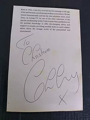 Colin Fry Signed Autograph Psychic Medium • £4.50