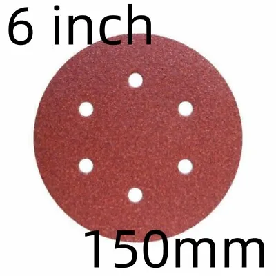 SATC Sanding Discs 100X 150mm 6  Pads 60 Grit Orbital Sander Sandpaper 6 Holes • $34.99