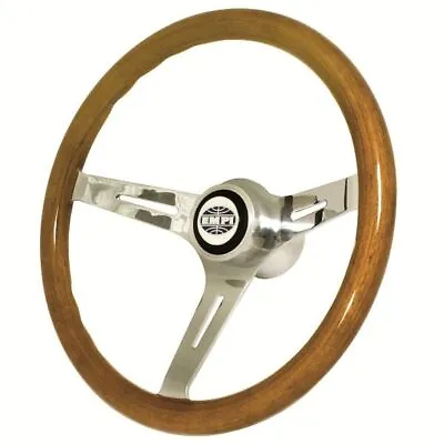 Empi 79-4026 Classic Vw Bug Steering Wheel With Adapter 15  Wood 31mm Grip • $345.95