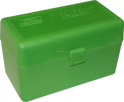 NEW! MTM 50 Round Flip-Top Rifle Ammo Box Large Mag (Green) RLLD-50-10 • $10.57