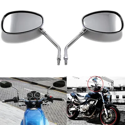 $23.95 • Buy Chrome Motorcycle Rear View Side Mirrors For Yamaha V Star 650 XVS650 950 1100