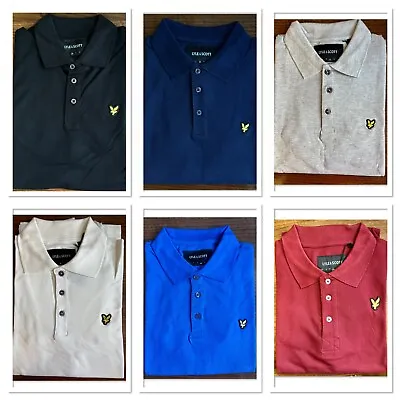 Lyle And Scott Plain Collared Fine Polo Shirts For Mens • £12.90